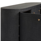 Amelia Media Console, Black Linen by Four Hands-Furniture - Storage-High Fashion Home