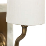 Calla Bookshelf Lamp, White Marble by Amber Lewis x Four Hands