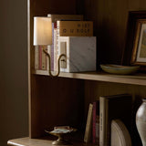 Calla Bookshelf Lamp, White Marble by Amber Lewis x Four Hands
