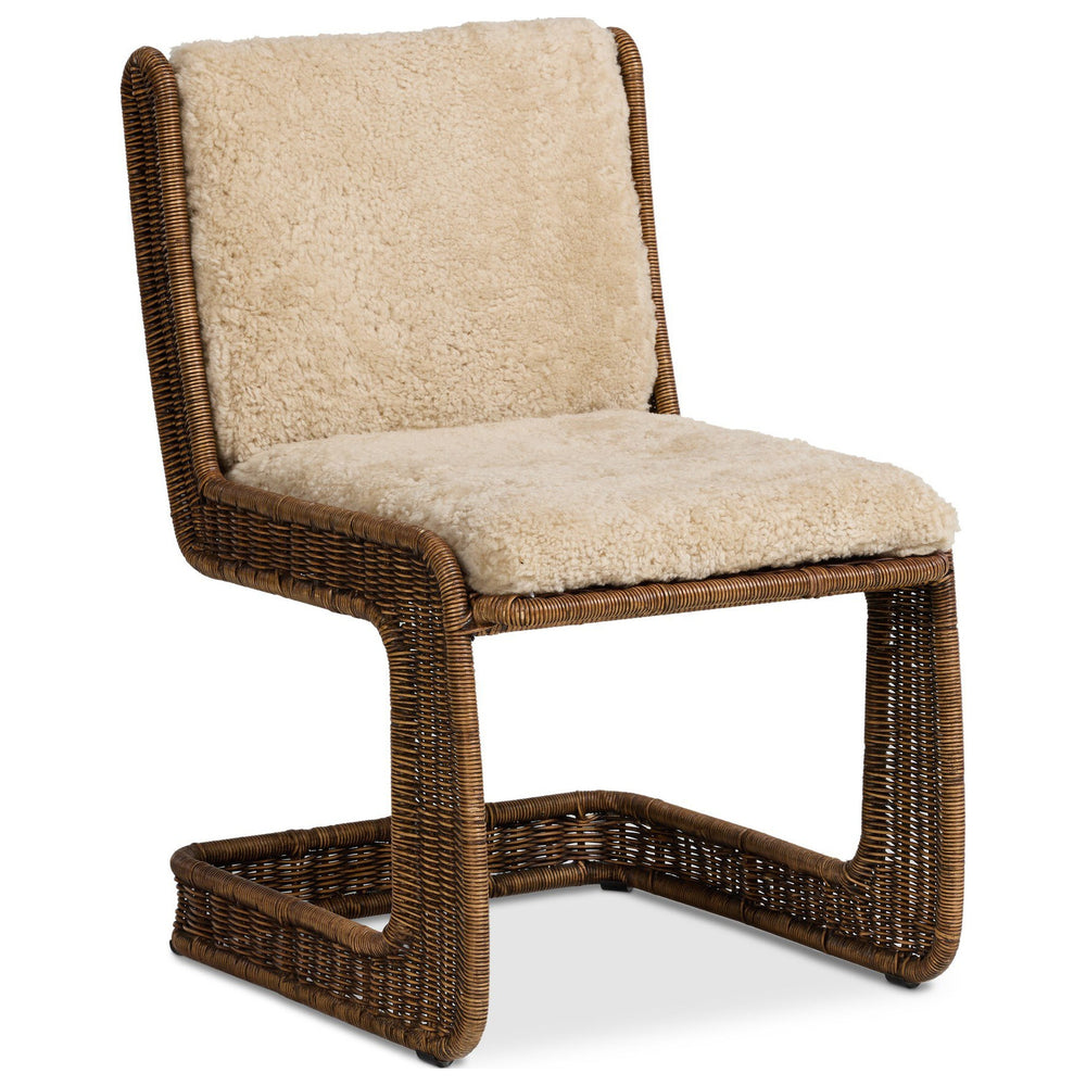 Katrine Dining Chair, Beige Shorn Shearling by Four Hands — PRM_1