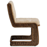 Katrine Dining Chair, Beige Shorn Shearling by Four Hands — SID_1