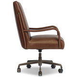 Quill Leather Desk Chair, Havana Brown by Four Hands