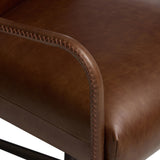 Quill Leather Desk Chair, Havana Brown by Four Hands