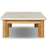 Sterling Outdoor Stone Coffee Table, Beige Fossil by Four Hands