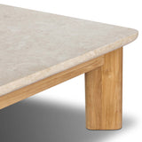 Sterling Outdoor Stone Coffee Table, Beige Fossil by Four Hands
