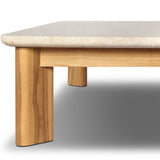 Sterling Outdoor Stone Coffee Table, Beige Fossil by Four Hands