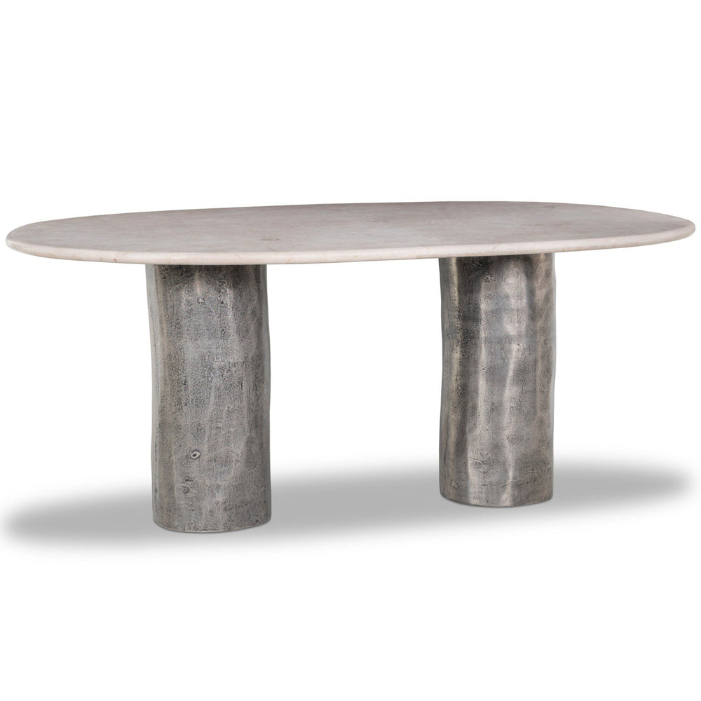 Rhys Dining Table, Ecru Marble by Four Hands