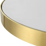 Apex Accent Table, Brushed Brass-Furniture - Accent Tables-High Fashion Home