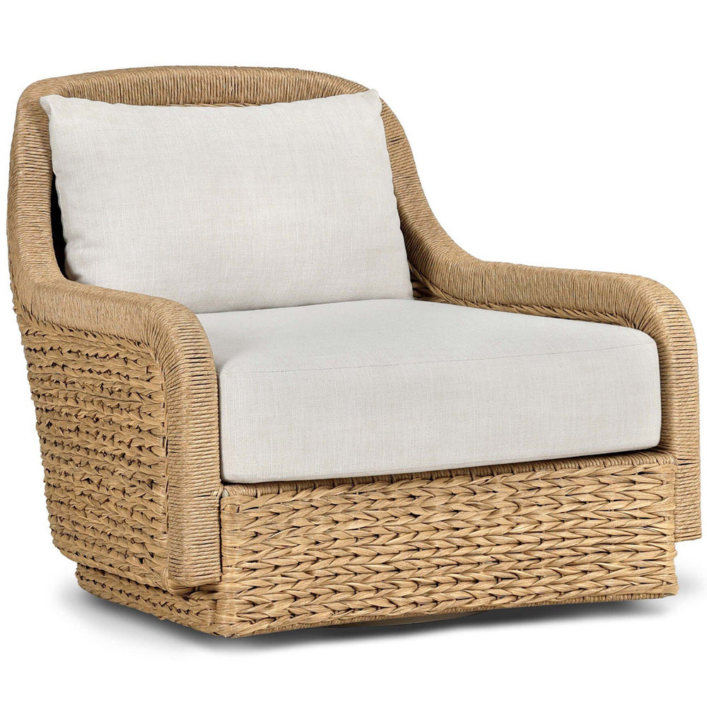 Bellage Outdoor Swivel Chair, Vergo Cream by Four Hands