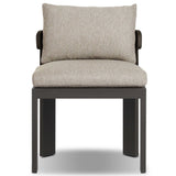 Jackson Outdoor Metal Armless Dining Chair, Concha Fog, Set of 2 by Four Hands