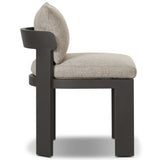 Jackson Outdoor Metal Armless Dining Chair, Concha Fog, Set of 2 by Four Hands