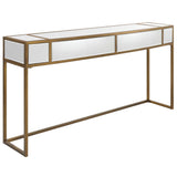 Reflect Console Table, Aged Gold