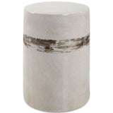 Comanche Garden Stool, Off-White