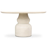 Faber Outdoor Dining Table, Glossy Cream
