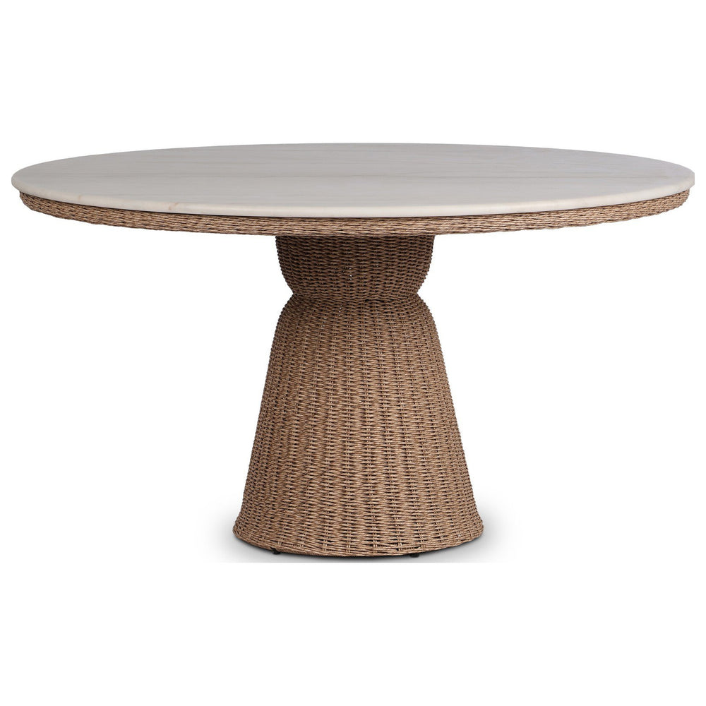 Palmara Outdoor Dining Table 55", White Marble by Four Hands — PRM_1