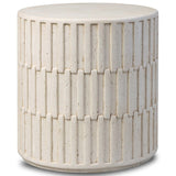 Callisto Outdoor End Table, Aged White by Four hands