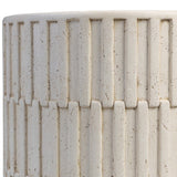 Callisto Outdoor End Table, Aged White by Four hands