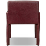 Graford Leather Dining Chair, Dulane Burgundy, Set of 2 by Four Hands