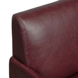 Graford Leather Dining Chair, Dulane Burgundy, Set of 2 by Four Hands