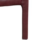Graford Leather Dining Chair, Dulane Burgundy, Set of 2 by Four Hands