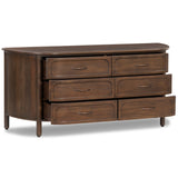 Divion 6 Drawer Dresser, Warm Brown by Four Hands