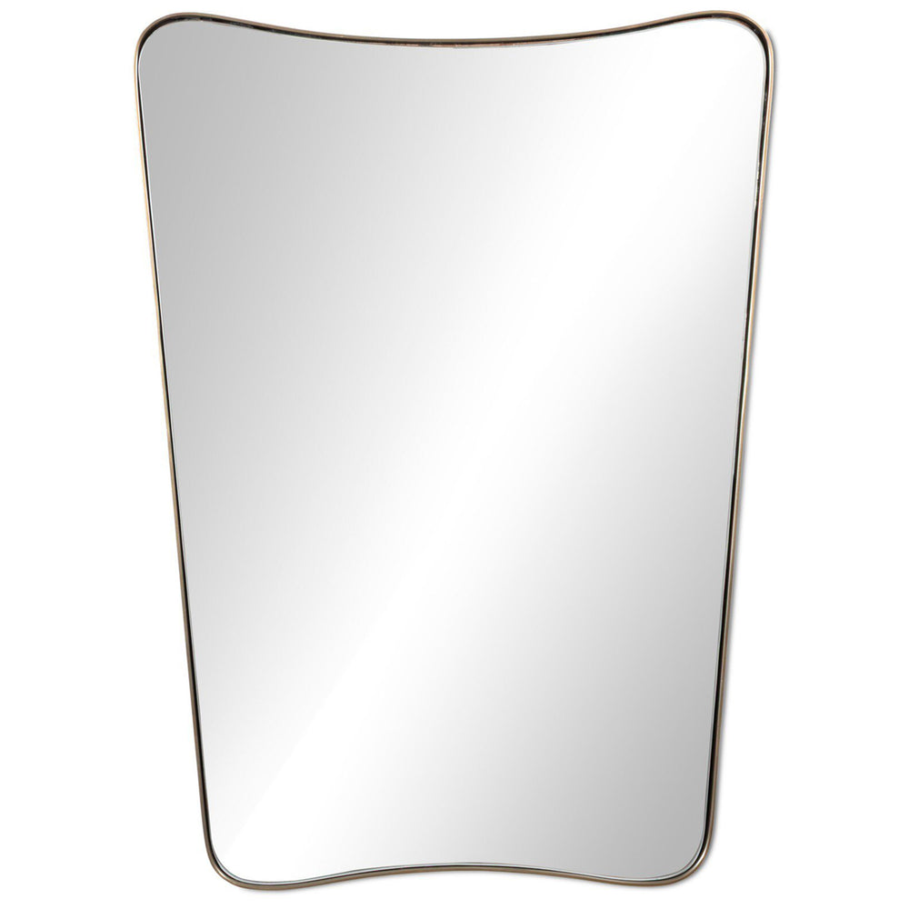 Hamza Wall Mirror, Aged Brass by Four Hands