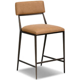 Somerson Leather Stool, Maestro Camel by Four Hands