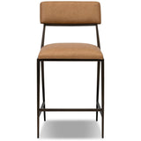 Somerson Leather Stool, Maestro Camel by Four Hands