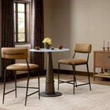 Somerson Leather Stool, Maestro Camel by Four Hands