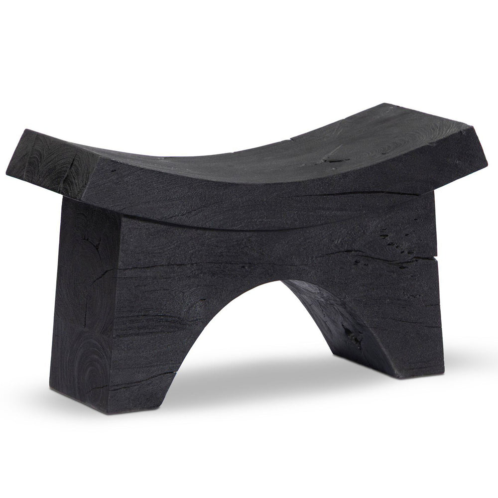 Tonga Accent Stool, Black by Four hands