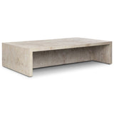 Ludlow Outdoor Coffee Table, Natural Veined Concrete by Four Hands
