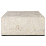 Ludlow Outdoor Coffee Table, Natural Veined Concrete by Four Hands