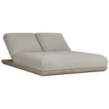 Evander Outdoor Double Chaise, Ramiro Ecru by Four Hands