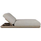 Evander Outdoor Double Chaise, Ramiro Ecru by Four Hands