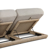 Evander Outdoor Double Chaise, Ramiro Ecru by Four Hands
