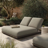 Evander Outdoor Double Chaise, Ramiro Ecru by Four Hands