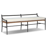 Mae Outdoor Dining Bench, Liller Flax by Amber Lewis x Four Hands