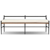 Mae Outdoor Dining Bench, Liller Flax by Amber Lewis x Four Hands