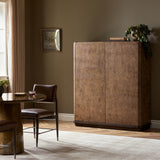 Cambros Cabinet, Dark Bark Paper by Four Hands