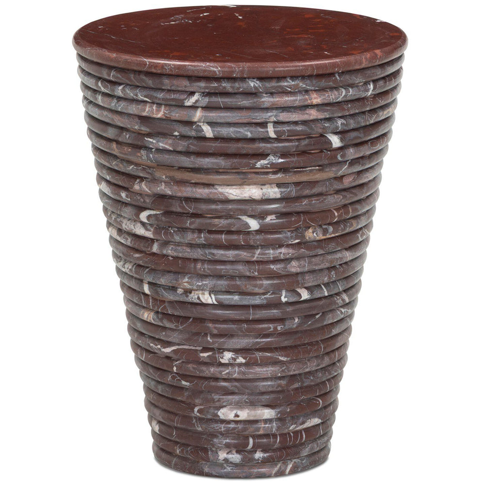 Reeves Large End Table, Cordovan Marble by Four Hands