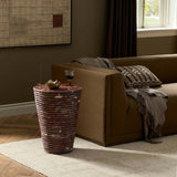 Reeves Large End Table, Cordovan Marble by Four Hands