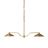 Brecken Linear Chandelier, Aged Antique Brass by Amber Lewis x Four Hands