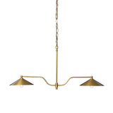 Brecken Linear Chandelier, Aged Antique Brass by Amber Lewis x Four Hands