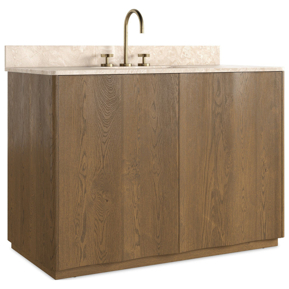 Brookhurst Single Wide Vanity, Satin Drifted Oak Veneer by Four Hands — PRM_1