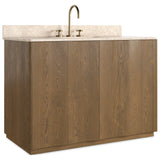 Brookhurst Single Wide Vanity, Satin Drifted Oak Veneer by Four Hands — PRM_1