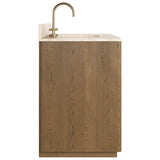 Brookhurst Single Wide Vanity, Satin Drifted Oak Veneer by Four Hands — SID_1