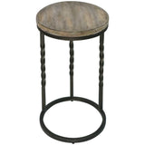 Tauret Accent Table, Weathered Ivory-Furniture - Accent Tables-High Fashion Home