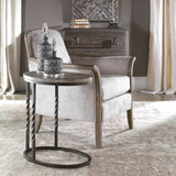Tauret Accent Table, Weathered Ivory-Furniture - Accent Tables-High Fashion Home