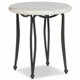Idalia Outdoor End Table, White by Four Hands