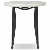 Idalia Outdoor End Table, White by Four Hands